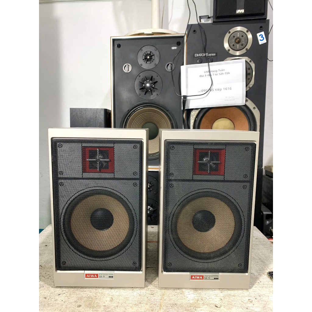 Bán Cặp Loa nhe nhạc Booksheolf AIWA  SX - 9 bãi Nhật đẹp keng hát cực tốt