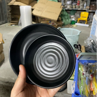  Đĩa Đen phíp MELAMINE để món khai vị kim chi BBQ decor trang trí bàn tiệc 