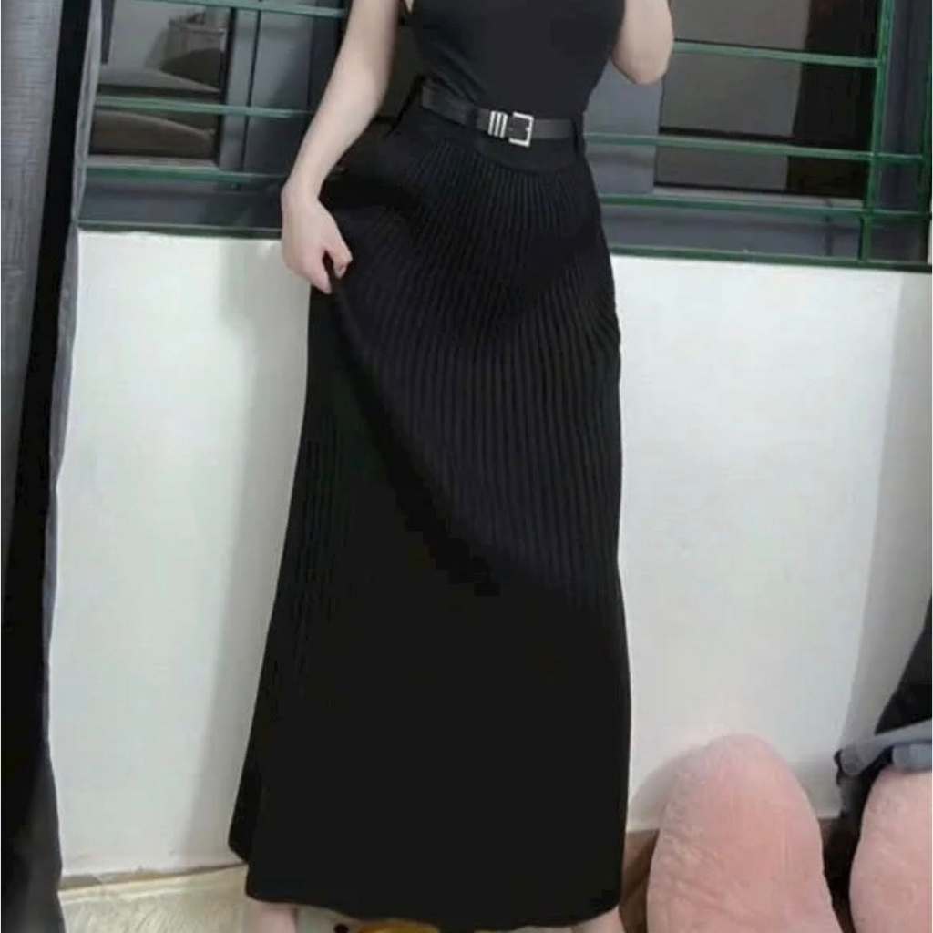 Chân váy len thừng kèm đai dáng rộng dài 85cm | BigBuy360 - bigbuy360.vn