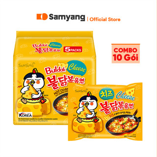  10 Gói Mì Khô Gà Cay Vị Phô Mai Samyang Foods  140g gói  