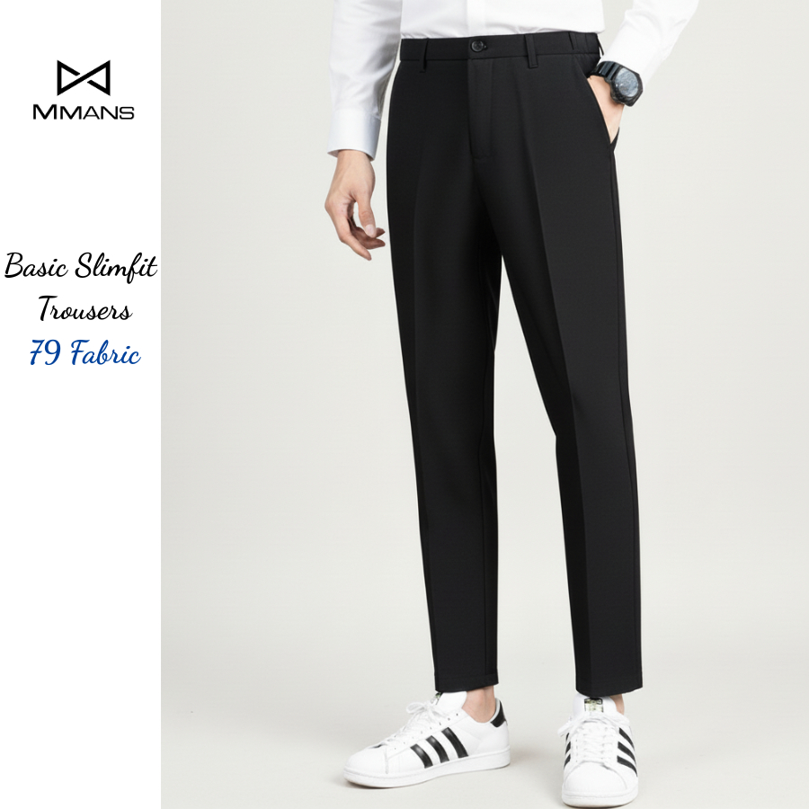Quần âu nam MMANS chất vải 79 cao cấp ống côn co giãn nhẹ dáng ôm body