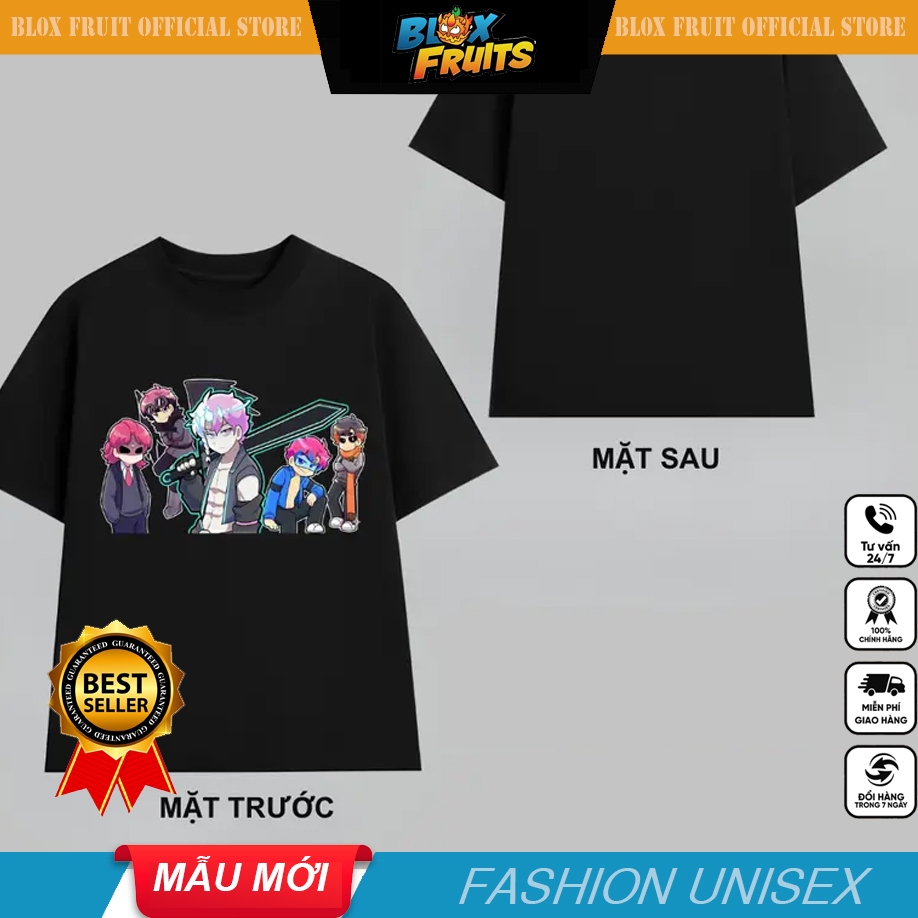 Áo Thun Anime Hiha Minercraft - Games Blox Fruits