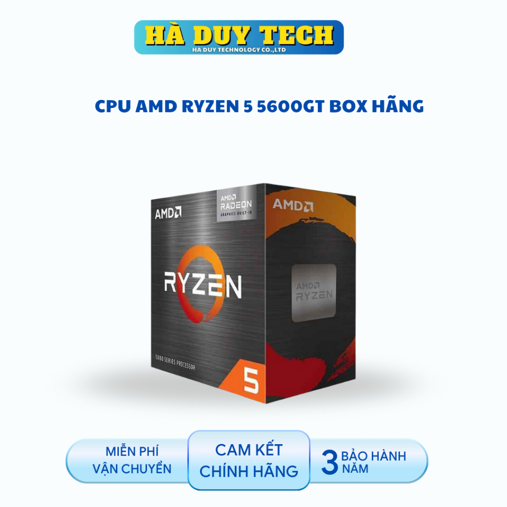 CPU AMD RYZEN 5 5600GT BOX HÃNG - Cam Kết Chính Hãng - BH 36T - Hà Duy Tech