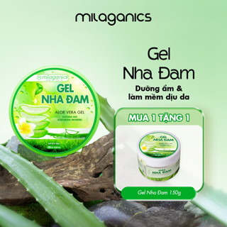   MUA 1 TẶNG 1  Gel nha đam MILAGANICS dưỡng ẩm body gel lô hội cấp ẩm chăm sóc da nhạy cảm 150gr 