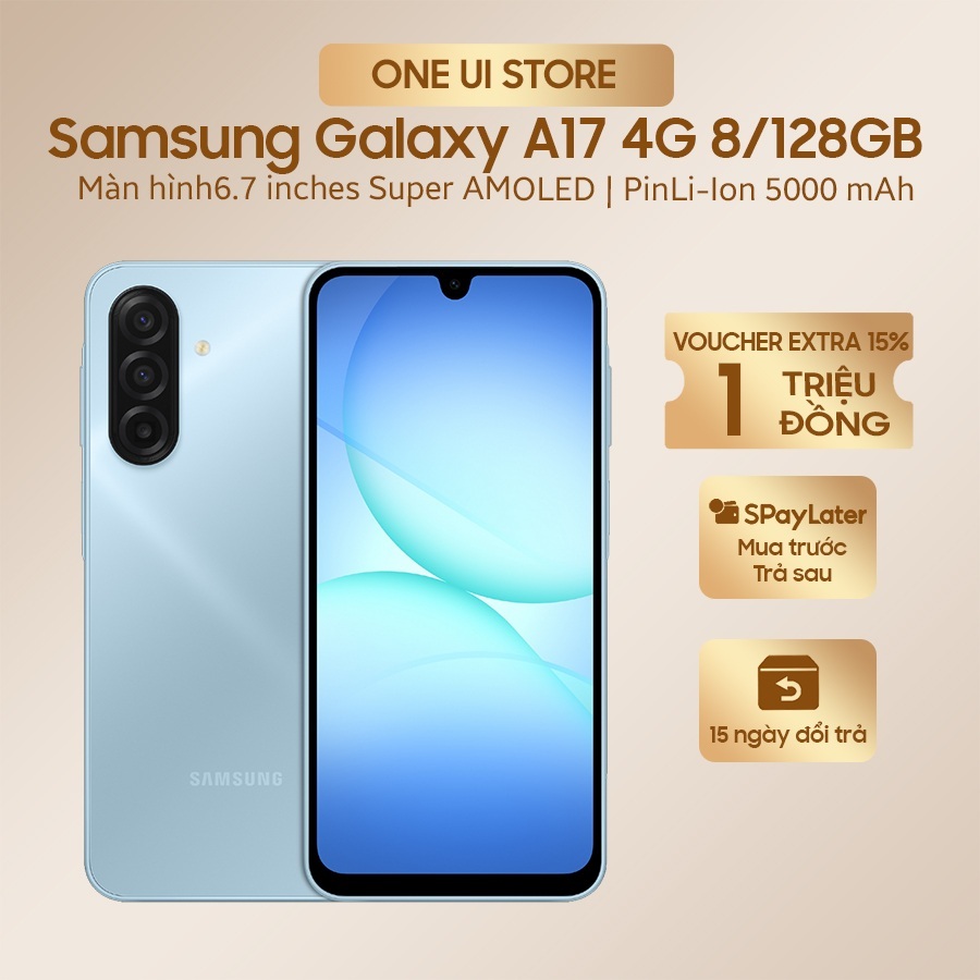Điện thoại Samsung Galaxy A17 4G LTE 8/128GB - Chính Hãng 100% - ONE UI STORE [hỏa tốc]