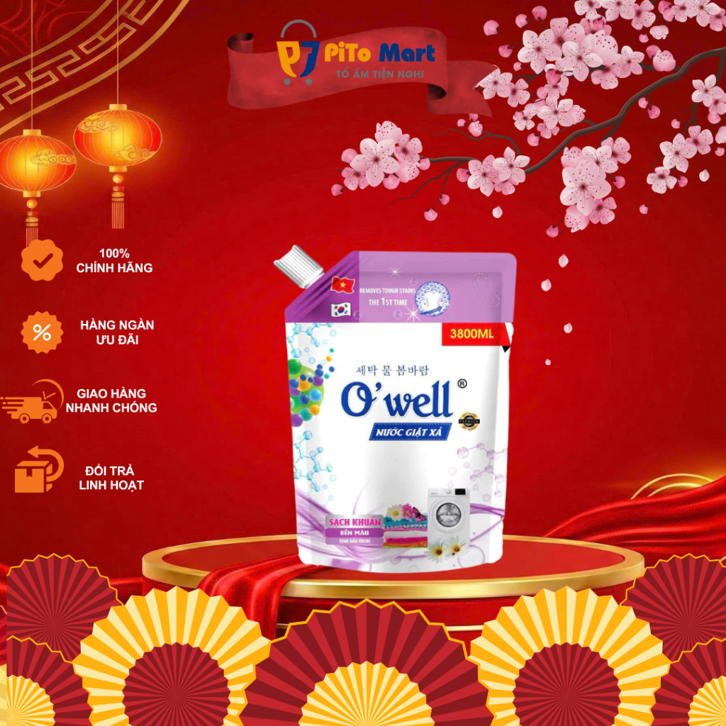 Nước giặt  xả Owell Hương Tinh Dầu - Bao Bì Mới