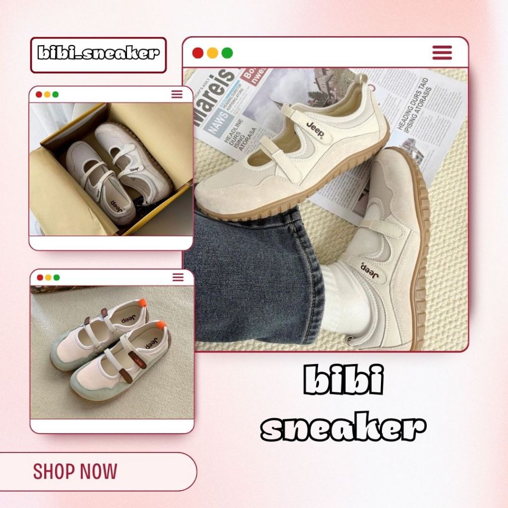 Giày Jeep Mary Jane The Spirit, Giày Búp Bê Đế Bệt Quai Dán Cho Nữ Dễ Phối Đồ || Mã 21