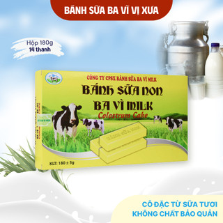 Bánh Sữa Ba Vì Hộp 180g - Ít Ngọt Sữa Non Nguyên Chất Bavimilk