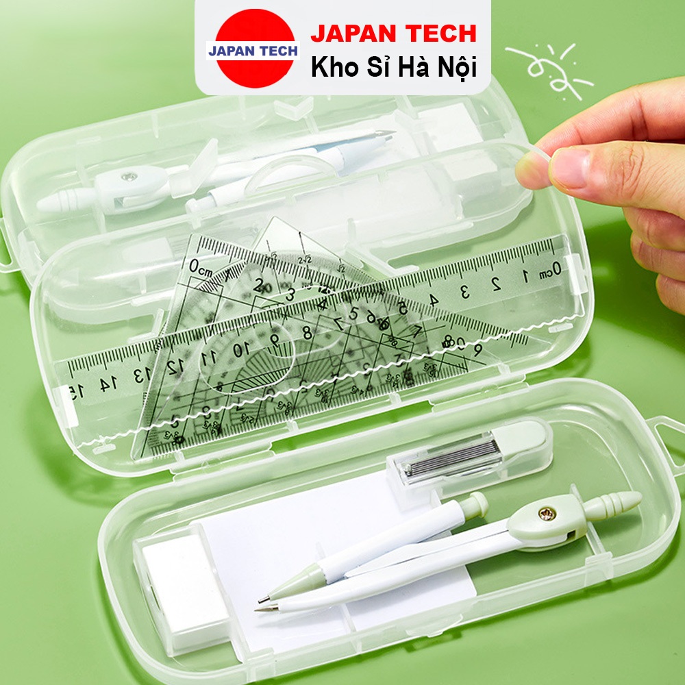 Bộ Compa Và Thước Kẻ Ê Ke 8 In 1 – Bộ Dụng Cụ Hình Học Cho Học Sinh Cấp 2