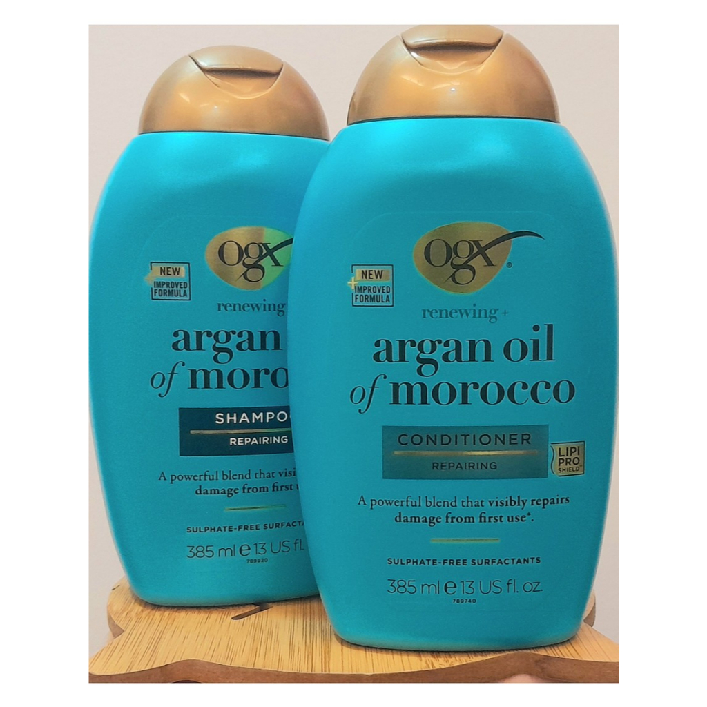 Cặp dầu gội xả OGX Argan Oil of Morocco nhập khẩu từ Mỹ 385ml