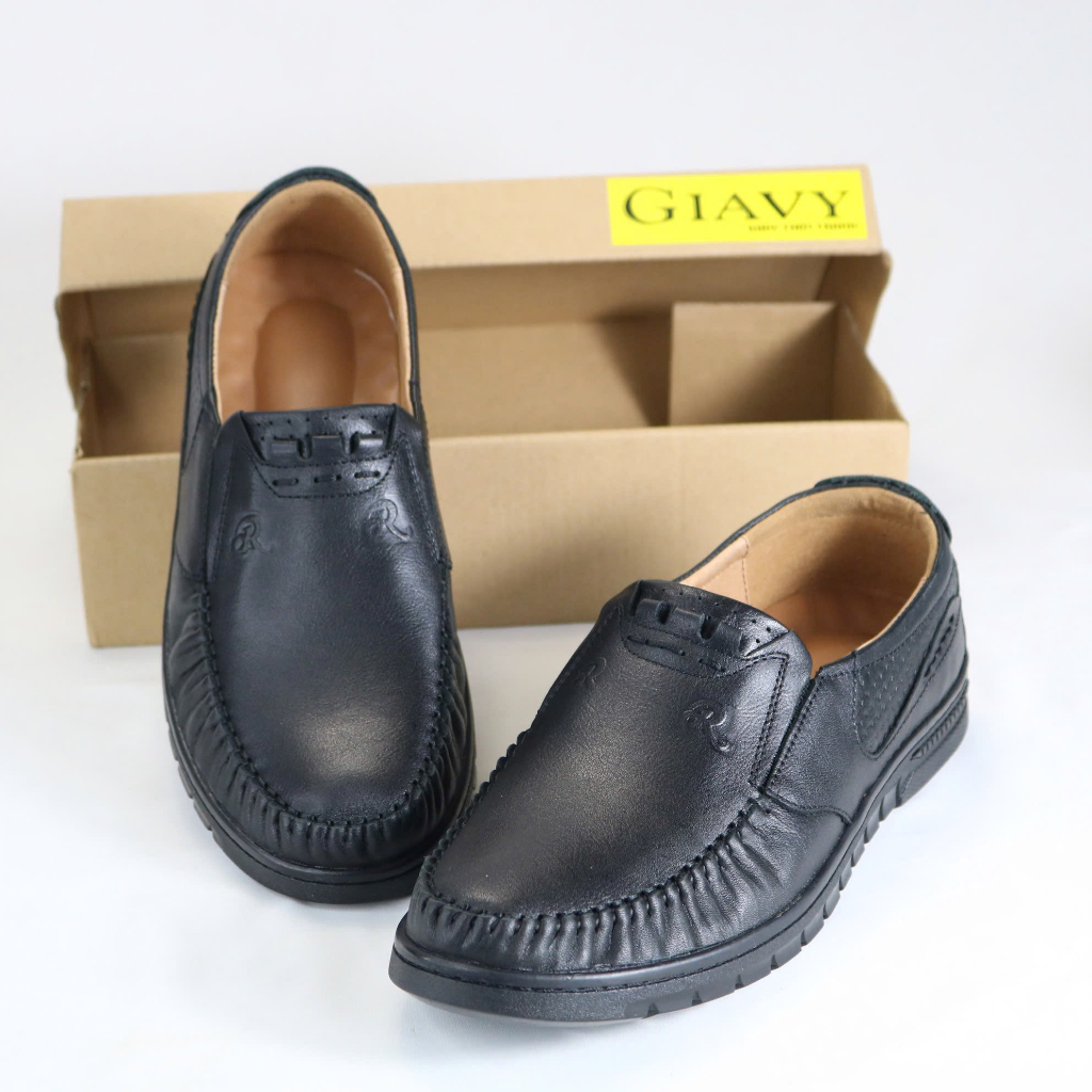 GIÀY NAM GIAVY (giày mọi nam trung niên GIAVY BB16 màu đen )