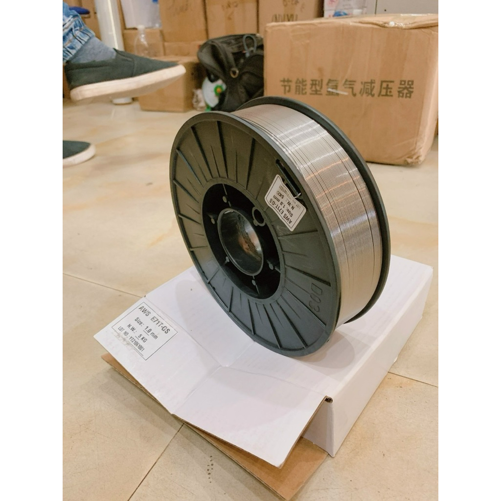 CUỘN HÀN MIG INOX 5KG-304*0.8MM-1.0MM(DÂY SẮT 5KG HÀN KO CẦN KHÍ VÀ CẦN KHÍ CO2 0.8mm-1.0MM)