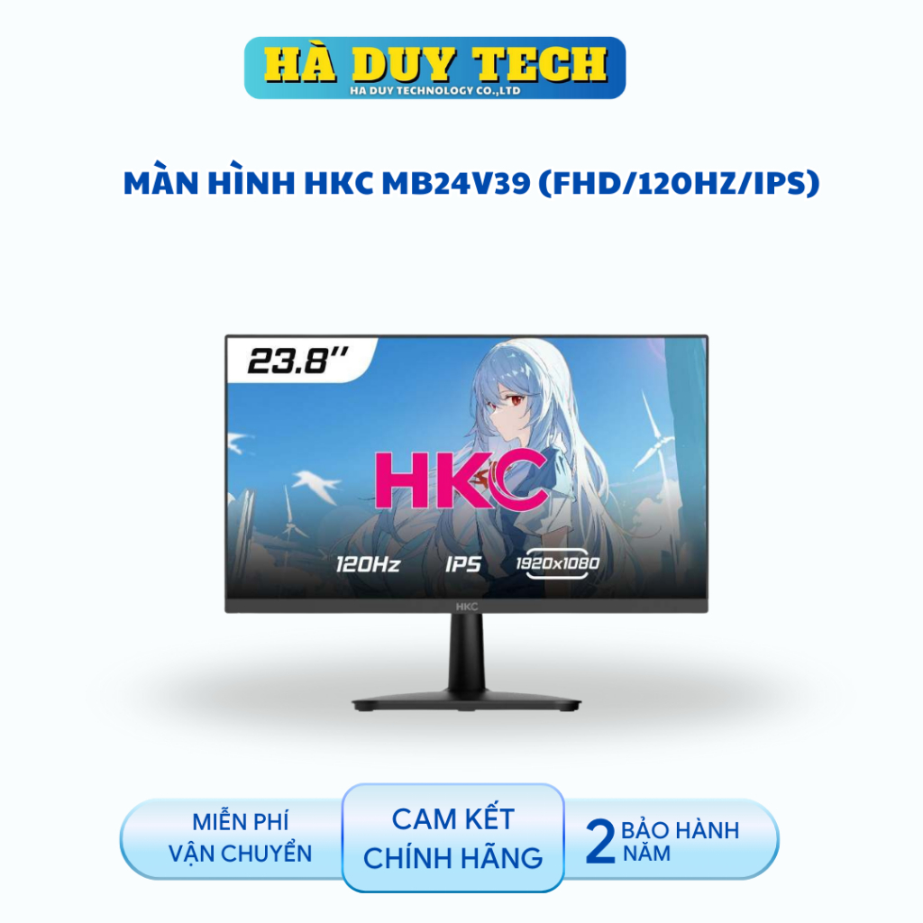 Màn Hình HKC MB24V39 (FHD/120Hz/IPS) - Cam Kết Chính Hãng - BH 24T - Hà Duy Tech