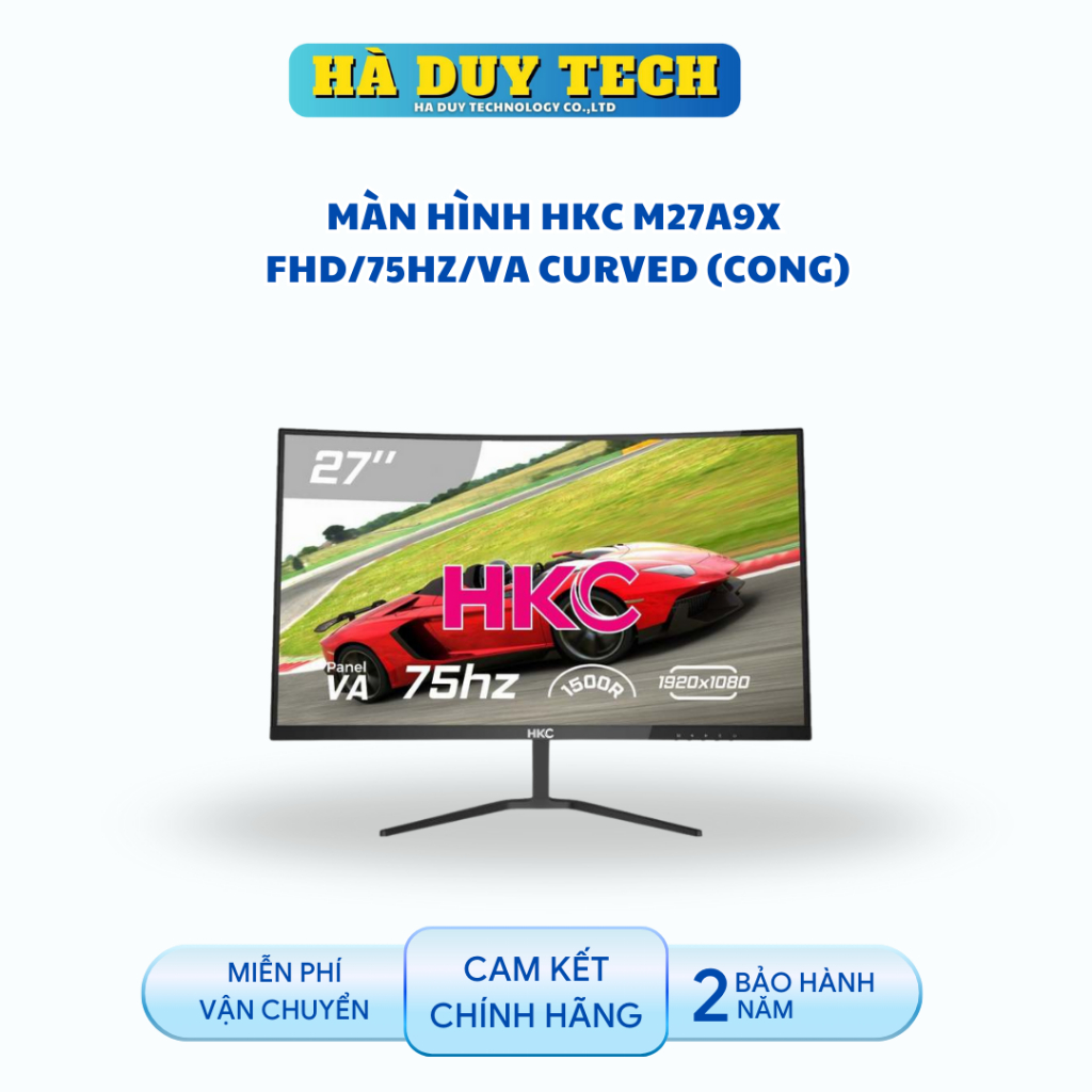Màn Hình HKC M27A9X FHD/75Hz/VA Curved (Cong) - Cam Kết Chính Hãng - BH 24T - Hà Duy Tech