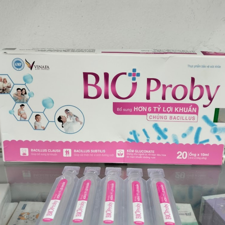Men vi sinh Bio proby - Bổ sung men vi sinh men tiêu hoá cho bé chứ hơn 6 tỷ lợi khuẩn - hộp 20 ống 