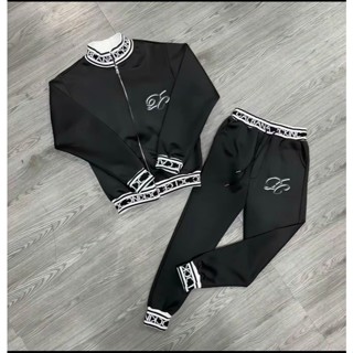 Bộ Quần Áo  Dài Tay Thu Đông Dài Tay hoạ Tiết Chữ Chất Liệu Nỉ 2 Da Phong Cách Thời Trang Cực Chất.Nam Nữ Mặc Đẹp