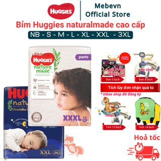 Bỉm huggies nature made bỉm huggies chính hãng cao cấp chất liệu tự nhiên,mỏng và thấm hút tốt 