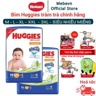  Bỉm Huggies Tràm Trà Chính Hãng Huggies tràm trà siêu nhiều miếng đủ size M L XL XL XXL XXXL 