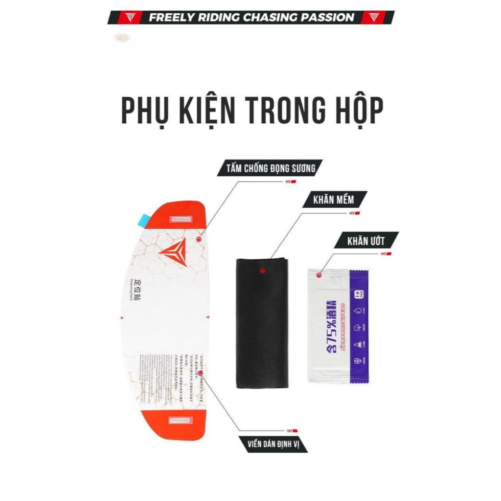 ‍️FREESHIP‍️ Miếng Dán Pinlock Chống Đọng Sương Motowolf MDL 1912