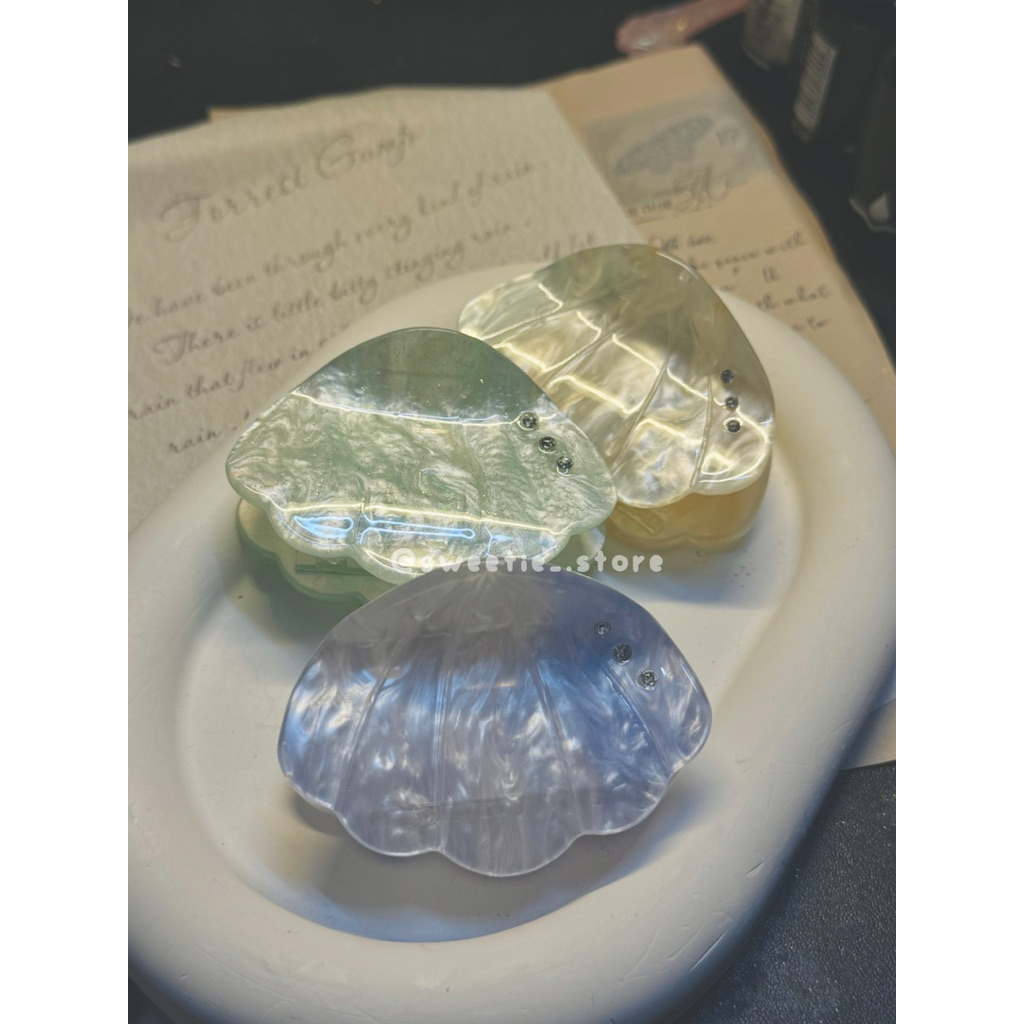 [KẸP CUSTOM] Kẹp sò biển custom chữ chìm theo yêu cầu + sticker random chủ đề biển