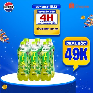   SALE 15.12  Lốc 6 Chai Trà Ô Long Xanh Tea+  450ml chai  