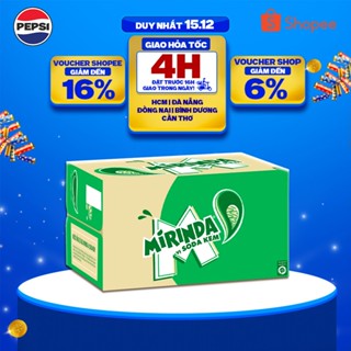   SALE 15.12  Thùng 24 Chai Nước Ngọt Giải Khát Có Gaz Mirinda Soda Kem  390ml chai  