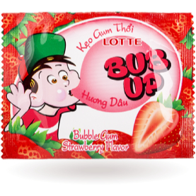 Kẹo cao su BUB UP LOTTE, kẹo cao su bubup 3 vị dâu cam nho