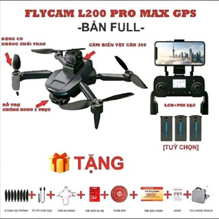  Flycam L200 PRO MAX +GPS +CHỐNG RUNG+ 2CAMERA+HỖ TRỢ THẺ NHỚ 2025 