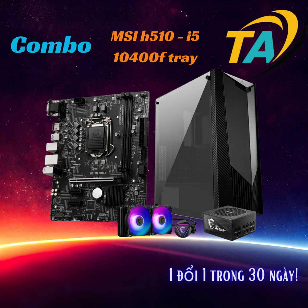 Bộ combo lk Máy Tính Bàn h510 i5 10400f ram 8gb