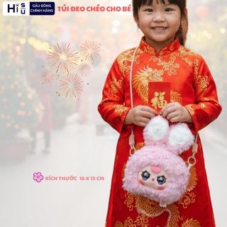  Túi Đeo Chéo Cho Bé Hình Baby Three Ví Đeo Cho Bé Đeo Đi Chơi Ngày Tết Kích Thước 16Cm 