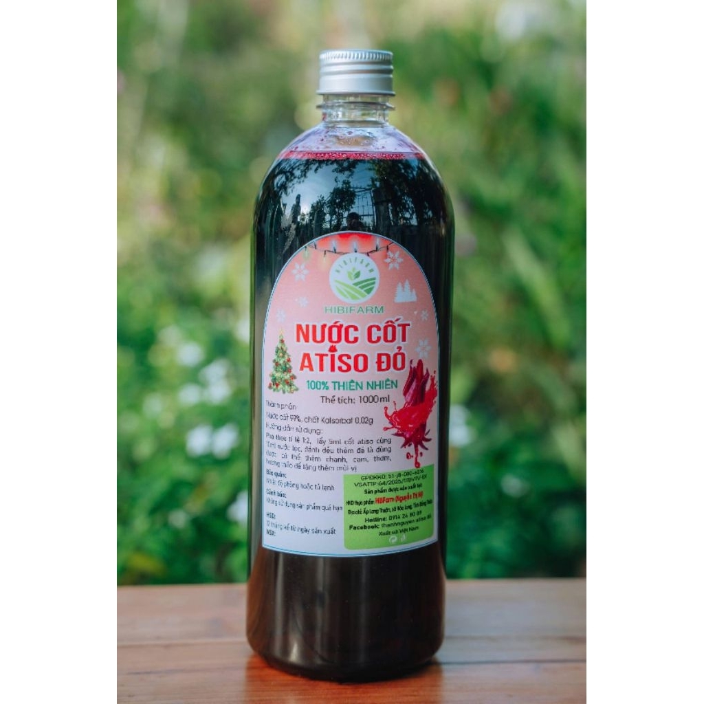 Syrup Atiso đỏ (cốt atiso đỏ)/Hibicus/hoa lạc thần chai 1lit