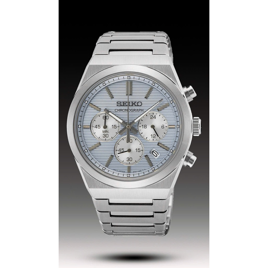 Đồng Hồ Nam Seiko SSB459P1 Chronograph Quartz Size 40 Chronograph Light Blue Dial