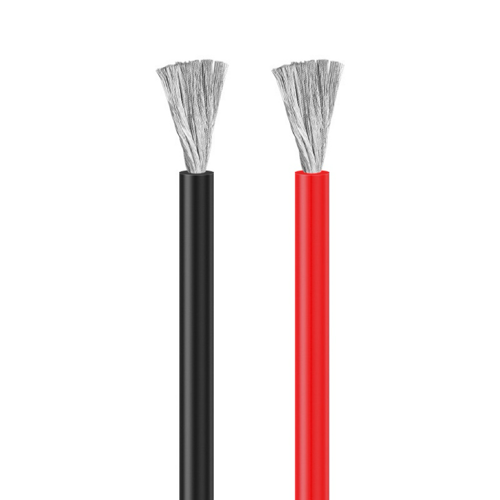 Dây điện silicol siêu mềm 20AWG đỏ đen (2 mét)