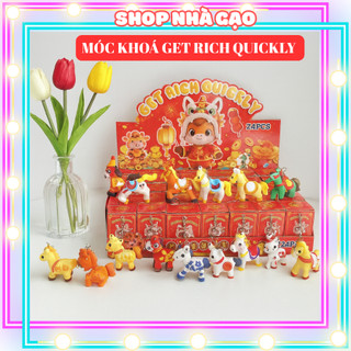  Blindbox hộp mù bí ẩn 24 32 chiếc móc khóa Thần tài NOEL Capybara Baby three Labubu móc khóa quà tặng cho bé 