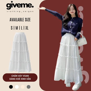  Chân Váy Xoè 2 Tầng 3 Tầng Dáng Dài Màu Trắng Phong Cách Samsu Hàn Quốc OldSchool SamsuChất Đũi Dày Dặn Giveme.clothing 