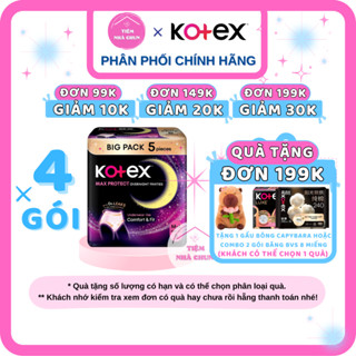  CHE TÊN - Lốc 4 Gói 5 Miếng BVS Kotex Ban Đêm Dạng Quần   Băng Quần Max Protect Size M L-TIEMNHACHUN 