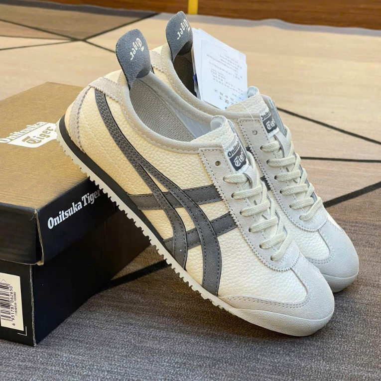 Giày thể thao Onisuka Tiger màu xám trắng cho nam nữ, Giày sneaker thể thao nam nữ hottrend full box bill