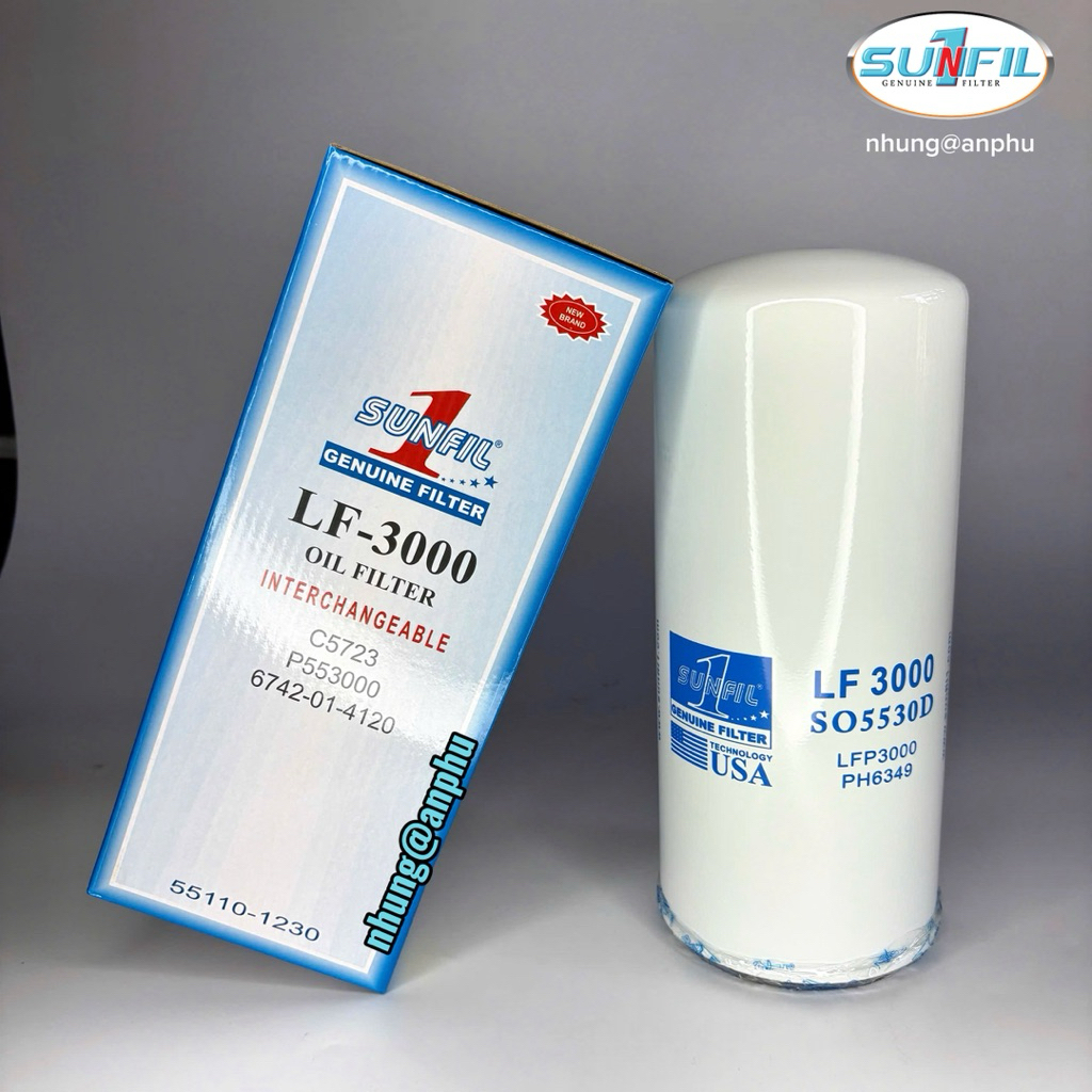Lọc Nhớt Cummin P553000/ LF3000 / LF3639 Caterphila , Yanmar sunfil