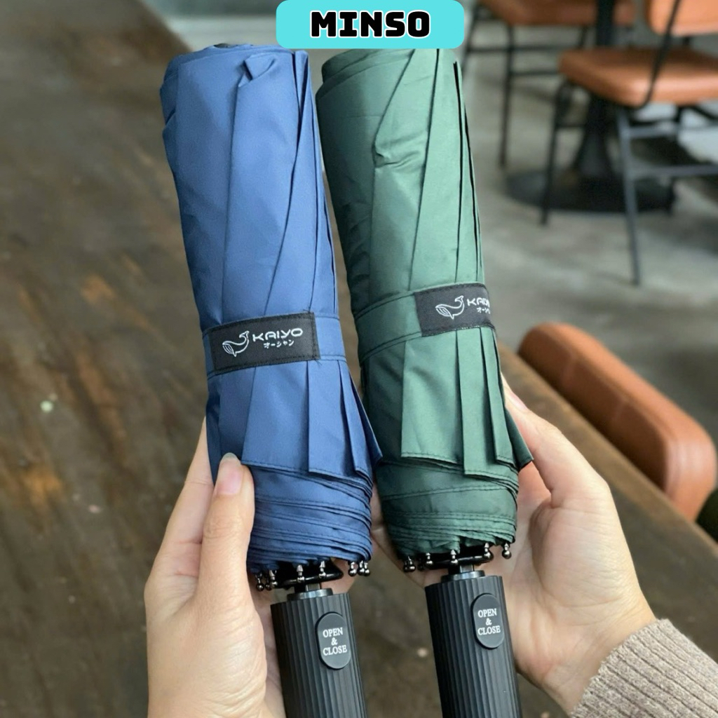 Ô gấp gọn 2 chiều Kaiyo 10 nan, 16 Nan, ô tự động 2 chiều cao cấp - Hàng chính hãng - Minso