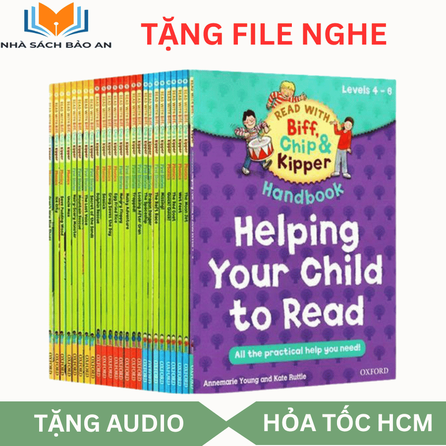 Sách - Oxford Reading Tree Biff, Chip and Kipper Level 4-5-6 nhập màu 25 quyển kèm link audio