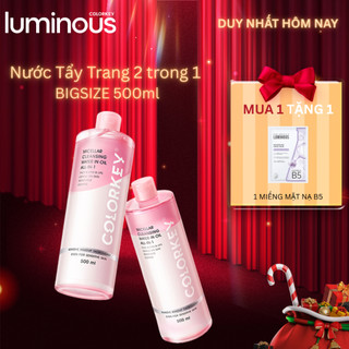    HOT   Nước Tẩy Trang 2 Trong 1 Có Dầu COLORKEY LUMINOUS Cho Mặt Mắt Môi DỊu Nhẹ Với Làn Da 