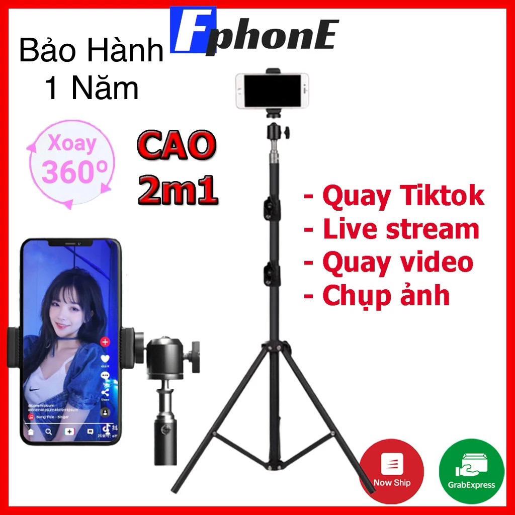 Gậy chụp hình 3 chân điện thoại live stream quay video xoay được 360 độ