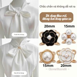 SET nút thắt nơ áo sơ mi, váy, blazer thời trang Hàn Quốc Nữ Women