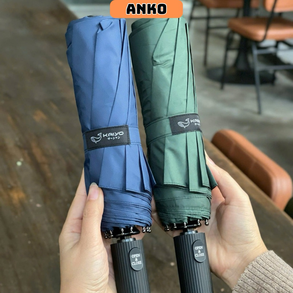 Ô gấp gọn 2 chiều Kaiyo 10 nan, 16 Nan, ô tự động 2 chiều cao cấp - Hàng chính hãng - AnKo