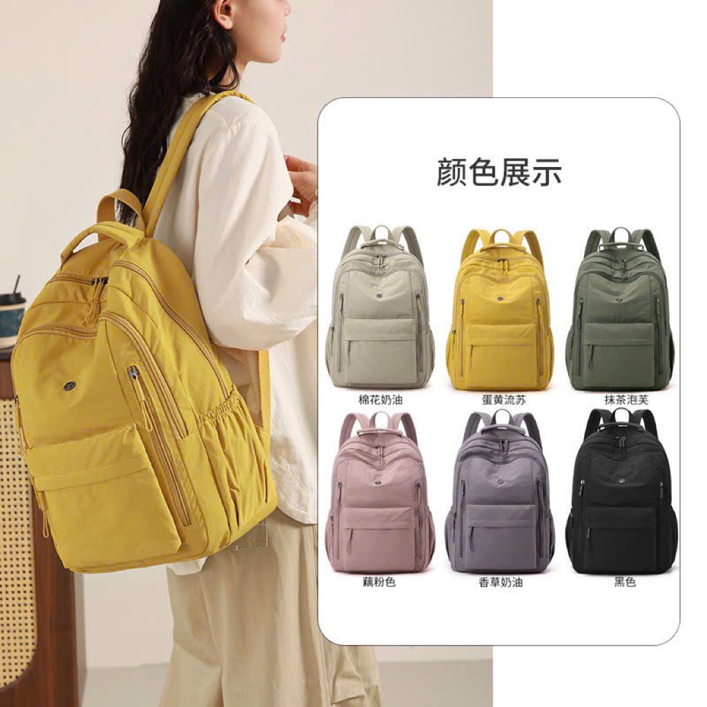 Balô Vải Oxford Balo Nữ Siêu Nhẹ Có Ngăn Chứa Laptop Chống Nước Bền Đẹp B394