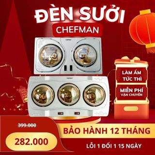 Đèn Sưởi Nhà Tắm Chefman Chính Hãng – Sưởi Ấm Tức Thì, Tiết Kiệm Điện, Bảo Hành 12 Tháng