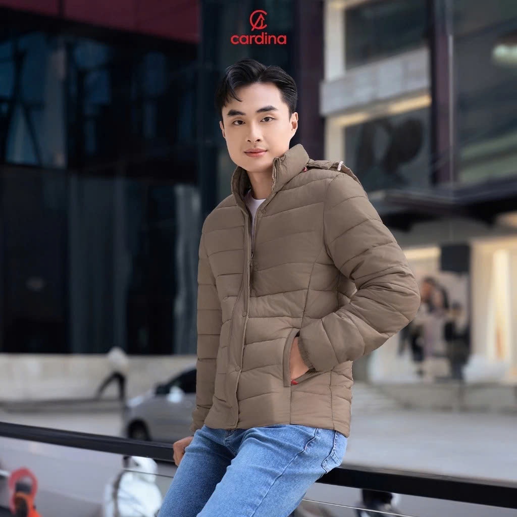 Áo phao nam CARDINA trần bông siêu nhẹ cản gió chống nước 4PNM01