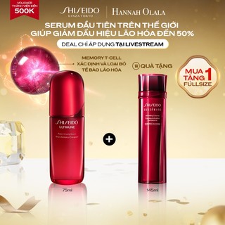   Buy 1 Get 1  Tinh chất Shiseido Ultimune Serum 75ml tặng Nước thần đỏ Eudermine Activating Essence 145ml 