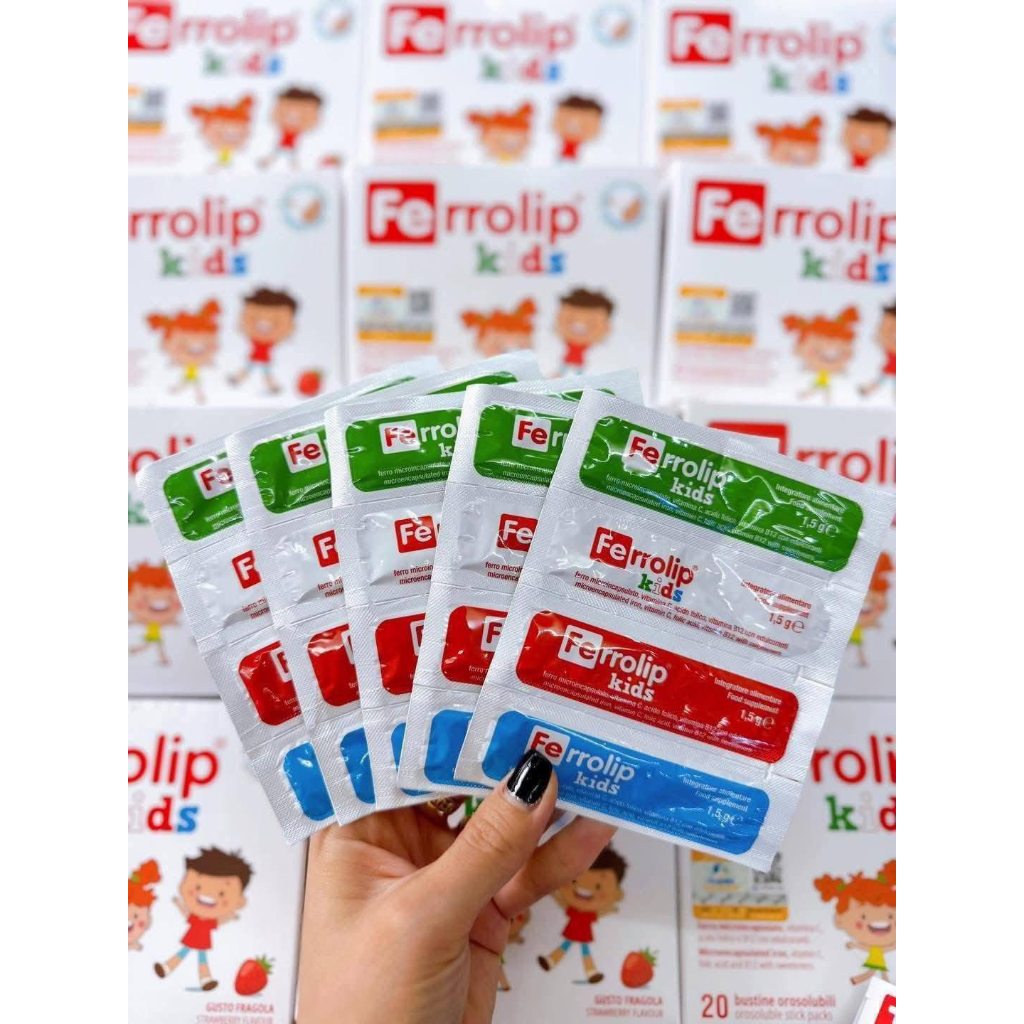 Sắt bột sinh học FERROLIP KIDS cho bé từ 1 tuổi - 20 gói
