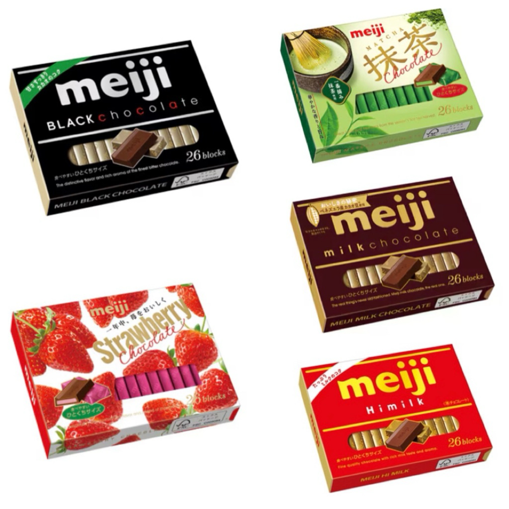 SOCOLA MEIJI BLACK/ MILK/ STRAWBERRY/ MATCHA/ HIMILK 120G (26 THANH)/ MEIJI CHOCOLATE